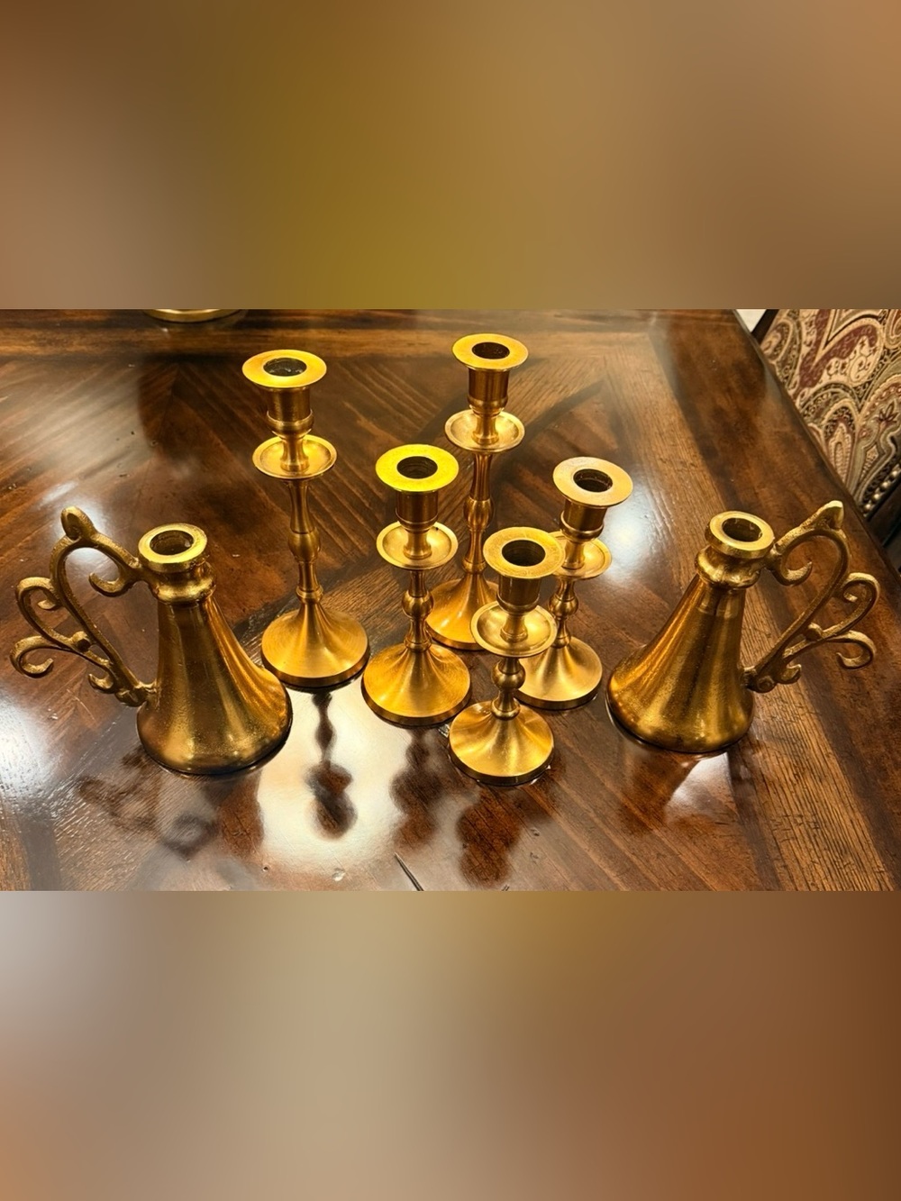 Brass Gold Candle Holder Set - Classic